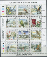 Guernsey Guernesey 1990 Yvertn° Bloc 12 *** MNH Cote 8,50 € Noël Oiseaux Birds Christmas Vogels - Guernesey