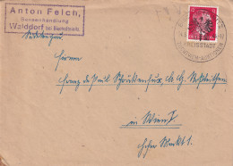 DEUTSCHES REICH 1944 - Geschäftsbrief Von Walddorf Bei Bischofteinitz Nach Wien 1 Mit Interessanter Abstempelung - Covers & Documents