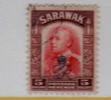 Sarawak - 1947 -  5 D. Sir Charles Vyner Brooke  Surcharge "GR"   - Oblitere - Sarawak (...-1963)