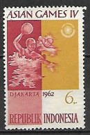 INDONESIE       -    1962.   Jeux De Djakarta    -    WATER - POLO   -    Oblitéré. - Water Polo