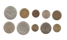 109/ Lot Monde : 10 Monnaies : Egypte - Syrie - Surinam - Hongrie - Vanuatu - Suède - Tunisie - Polynésie F. - Calédonie - Verzamelingen & Kavels