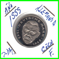 COIN ALEMANIA ( GERMANY ) MONEDA DE 2.00 DM AÑO 1999 CECA-F - STTUCART -LUDWIG ERHARD - NÍQUEL- SIN CIRCULAR - PROOF - 2 Marchi