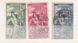 3 Timbres Suisse  Jubile De L'union Postale Universelle N° 77  N° 78  N° 79   Switzerland - Oblitérés