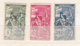 3 Timbres Suisse  Jubile De L'union Postale Universelle N° 77  N° 78  N° 79   Switzerland - Oblitérés