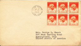 Canal Zone FDC 16-8-1948 ½ Cent In Block Of 6 - Kanaalzone