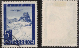 GEOLOGY ALPS ALPEN ALPES MOUNTAIN BERGE MONTAGNES  AUSTRIA ÖSTERREICH AUTRICHE 1947 MI 827 Sc C52 Flugpost Air Mail - Oblitérés