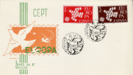SPAIN  EUROPA CEPT 1961  FDC - 1961