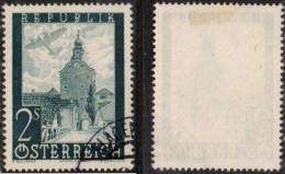 ARCHITECTURE HISTORY STADTTURM CITY TOWER GRUMD AUSTRIA ÖSTERREICH AUTRICHE 1947 MI 824 Sc C49 Flugpost Air Mail - Oblitérés