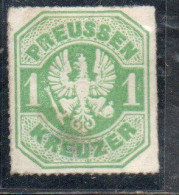 GERMANY GERMANIA GERMAN OLD STATES PREUSSEN PRUSSIA 1867 COAT OF ARMS 1kr MH - Neufs