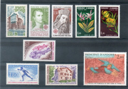 NE - Andorre - 4 - Année 1980 - 9 Timbres Neufs ** - Ganze Jahrgänge