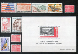 NE - Andorre - 6 - 10 Timbres Et 1 Bloc Neufs ** - Collections