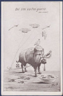 CPA Cochon Pig Surréalisme Non Circulé Position Humaine Satirique Zeppelin Kaiser Sous Marin - Schweine
