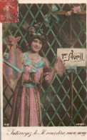 FÊTES - VOEUX - 1er Avril -(6)  -Poisson- Femme - Erster April