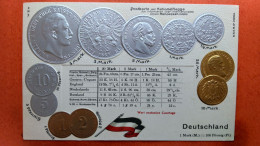 CPA Allemagne. Gaufree Avec Reproductions De Pièces De Monnaie (or Et Argent) (3A.n°117) - Münzen (Abb.)