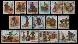 Sambia 1981 - Mi-Nr. 249-263 ** - MNH - Freimarken / Definitives - Zambia (1965-...)