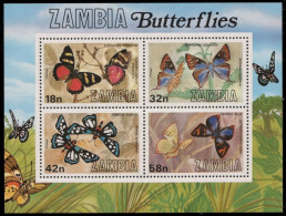 Sambia 1980 - Mi-Nr. Block 10 ** - MNH - Schmetterling / Butterfly - Zambia (1965-...)