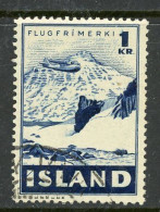 -Iceland-1947-"Plane Over Mountain"   USED - Gebruikt