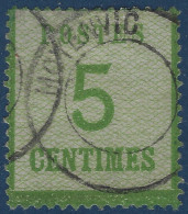 Alsace Lorraine N°4a 5c Vert Fonçé Oblitéré Dateur Provisoire Allemand Sans Bloc Dateur De MOYENVIC TTB & RR - Used Stamps