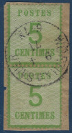 Fragment Alsace Lorraine Occupation N°4 Paire 5c Vert Jaune Obl Dateur Allemand De " Worth AN DER SAUER " TTB - Usati