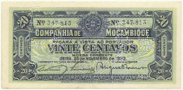 MOZAMBIQUE - 20 Centavos - 25.11.1933 - Pick: R 29 - Companhia De Moçambique - PORTUGAL - Mozambico