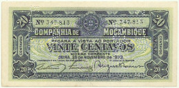 MOZAMBIQUE - 20 Centavos - 25.11.1933 - Pick: R 29 - Companhia De Moçambique - PORTUGAL - Moçambique