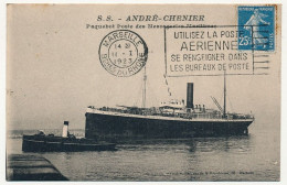 CPA - S.S. André-Chenier, Paquebot Poste Des Messageries Maritimes - OMEC Marseille 1923 Utilisez La Poste Aérienne ... - Steamers