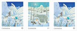 2023 Canada Christmas Winter Scenes Full Set From Booklet Self Adhesive MNH - Ongebruikt