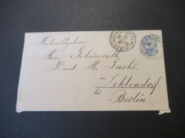 Russland 1891 GA Umschlag Als Auslandsbrief Mit Ank. KOS Kreisobersegmentstempel Zehlendorf (Kr. Teltow) - Stamped Stationery