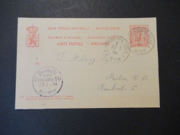 Luxemburg 1894 Ganzsache Nach Berlin Gesendet 2x Stempel Luxembourg Ville Und Bestellt Vom Postamte 50 (Berlin) - Interi Postali