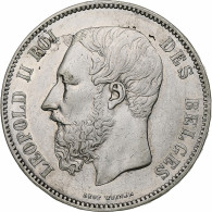 Belgique, Leopold II, 5 Francs, 5 Frank, 1867, Argent, TTB, KM:24 - 5 Frank