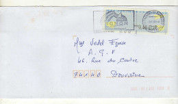 Enveloppe FRANCE Avec Vignette D'Affranchissement Oblitération THONON LES BAINS CDIS 03/07/2002 - 2000 « Avions En Papier »