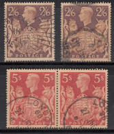 2v Used, KGVI Series , Great Britain 1939 - 1948, - Oblitérés