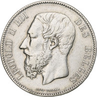 Belgique, Leopold II, 5 Francs, 5 Frank, 1872, Argent, TB+, KM:24 - 5 Francs