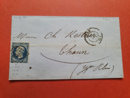 Napoléon ND 20ct Sur Lettre Avec Texte De Lyon Pour Thann En 1855 - Réf 2735 - 1849-1876: Klassik