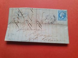 Napoléon 20ct Sur Lettre Avec Texte De Paris Pour Le Havre En 1866 - Réf 2748 - 1849-1876: Période Classique