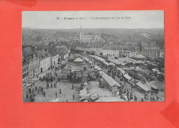 62 FRUGES  Cpa Animée Vue Panoramique Un Jour De Foire     20 Edit Boulanger - Fruges