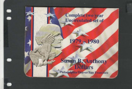 Baisse De Prix USA - Blister 6 Pièces Susan B. Anthony Dollars 1979-1980 - Sammlungen