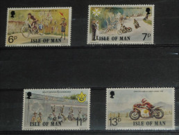 ISLE OF MAN 1977, T.T. Races, Scouting, Motorbikes, Sports, Mi #97-100, MNH** - Moto