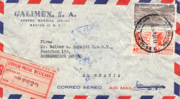 MEXICO - REGISTERED AIRMAIL 1961 - SCHWÄB. GMÜND/DE  / 1262 - Mexico