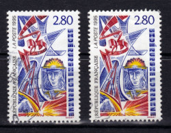 France 2940 Variété Casque Rose Et Normal  Oblitéré Used TB - Used Stamps