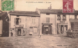 St Julien Sur Le Suran * La Place Du Village * Boulangerie ROPOSTE * BAUD Charron Forgeron * Villageois - Autres & Non Classés