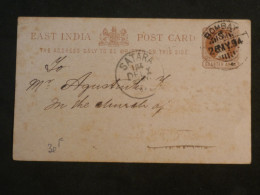 DE10 INDIA    BELLE  LETTRE   ENTIER   1894 BOMBAY +AFF. INTERESSANT++++ - Sobres
