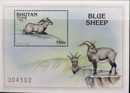 Bhutan 1990 Blauschaf Block Mi B367** - Bhoutan