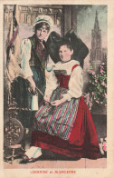 FOLKLORE - Costumes - Lorraine Et Alsacienne - Colorisé - Tenues Traditionnelles - Carte Postale Ancienne - Trachten