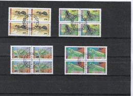 BULGARIA Nº 3461 AL 3462 Y 3476A AL 3476B   BLOQUE DE CUATRO NUEVO MATASELLADO DE FABOR - Used Stamps
