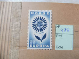 Europa 477 Mnh Neuf ** Année 1964 Norge Norvege - 1964