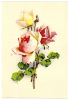 Roses 1970 Unused Vintage Postcard. Publisher: Oktoober, Tallinn, Soviet Estonia USSR - Estonie