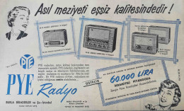 PYE RADIO ADVERTISING/ AT YOUR SERVICE WITH ITS UNIQUE QUALITY - Elektronenbuis