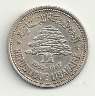 LIBAN - 50 Piastres - 1952 - Argent - SUP - Lebanon