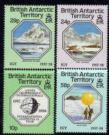 Antarctique Britanique N° 164 / 67 XX 30ème Anni. De L'année Géophisique Intern. Les 4 Val. Ss Charnière,TB - Unused Stamps